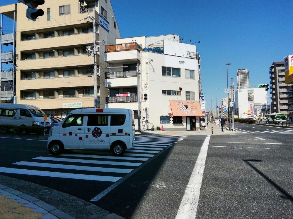 国道2号線を眺める